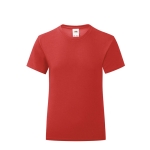 T-shirt pour filles 100% coton 150 g/m² Fruit of the Loom couleur rouge