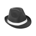 Chapeau en plastique de différentes couleurs, ruban inclus couleur noir
