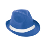 Chapeau en plastique de différentes couleurs, ruban inclus couleur bleu roi
