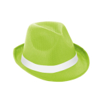 Chapeau en plastique de différentes couleurs, ruban inclus couleur vert clair