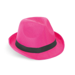 Chapeau en plastique de différentes couleurs, ruban inclus troisième vue