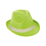 Chapeau en plastique de différentes couleurs, ruban inclus