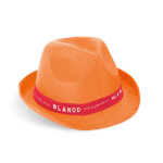 Chapeau en plastique de différentes couleurs, ruban inclus image avec logo 4
