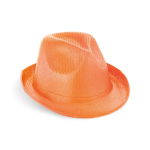 Chapeau en plastique de différentes couleurs, ruban inclus