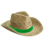 Chapeau de paille promotionnel de ton clair pour la plage couleur naturel vue détaillée