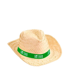 Chapeau de paille pour l'été avec bande colorée couleur naturel première vue