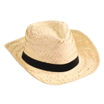 Chapeau de paille pour l'été avec ruban de couleur personnalisé Cancun