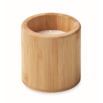 Bougie en cire végétale avec arôme vanille durée 30 heures Nature couleur bois