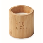 Bougie en cire végétale avec arôme vanille durée 30 heures Nature couleur bois vue principale