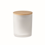 Bougie avec pot en verre et couvercle en bambou Candlelight Small couleur blanc sixième vue