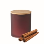 Bougie longue durée aux plantes avec couvercle Candlelight Medium couleur bordeaux septième vue