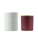 Bougie longue durée aux plantes avec couvercle Candlelight Medium couleur bordeaux