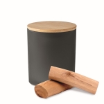 Bougie longue durée aux plantes avec couvercle Candlelight Medium couleur noir septième vue
