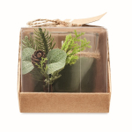 Bougie et bougeoir personnalisé à décoration forestière Forest couleur vert quatrième vue