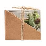 Bougie et bougeoir personnalisé à décoration forestière Forest couleur vert cinquième vue