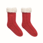 Chaussettes antidérapantes style Noël en tricot taille 36-39 Comfy couleur rouge deuxième vue
