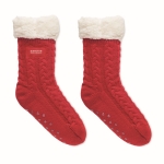 Chaussettes antidérapantes en tricot avec doublure taille 40-43 Comfy couleur rouge deuxième vue principale