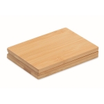 Set de manucure avec quatre outils dans une boîte en bambou Beauty couleur bois deuxième vue