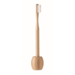 Brosse à dents avec support en bambou pour la promotion Stand couleur bois