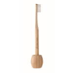 Brosse à dents avec support en bambou pour la promotion Stand couleur bois deuxième vue principale