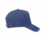 Casquette de baseball en coton biologique réglable par boucle Eco Cap couleur bleu troisième vue