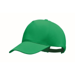 Casquette de baseball en coton biologique réglable par boucle Eco Cap couleur vert