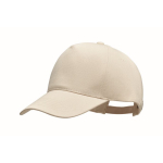Casquette de baseball en coton biologique réglable par boucle Eco Cap couleur beige