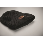 Ensemble 3 pièces en RPET avec logo : bonnet, écharpe et gants Winter couleur noir vue principale