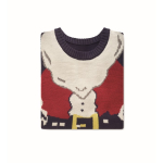 Pull de Noël personnalisé au look festif taille S-M Christmas couleur bleu troisième vue