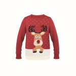 Pull de Noël personnalisé au look festif taille S-M Christmas couleur rouge