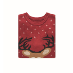 Pull de Noël personnalisé au look festif taille S-M Christmas couleur rouge troisième vue