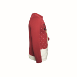 Pull de Noël personnalisé au look festif taille S-M Christmas couleur rouge cinquième vue
