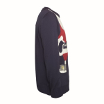 Grand pull à motifs de Noël taille L-XL Christmas couleur bleu cinquième vue
