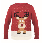 Grand pull à motifs de Noël taille L-XL Christmas couleur rouge