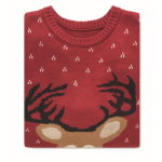 Grand pull à motifs de Noël taille L-XL Christmas couleur rouge troisième vue