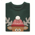 Grand pull à motifs de Noël taille L-XL Christmas couleur vert troisième vue