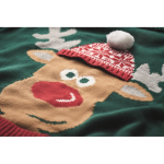 Grand pull à motifs de Noël taille L-XL Christmas couleur vert quatrième vue photographique