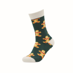 Chaussettes publicitaires à motifs de Noël taille 38-42 Joyful couleur jaune
