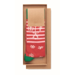 Chaussettes de Noël dans étui cadeau grande taille 43-46 Joyful couleur rouge troisième vue