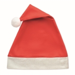 Bonnet de Père Noël classique en RPET personnalisé avec logo Santa couleur rouge