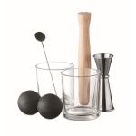 Service à cocktail en acier inoxydable composé de 7 pièces Set Night couleur argenté