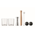 Service à cocktail en acier inoxydable composé de 7 pièces Set Night couleur argenté deuxième vue