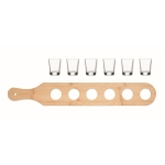 6 verres à shot de 20 ml avec plateau Set Chots Tray couleur bois troisième vue