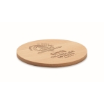 Rond en bambou avec le logo de la société Bamboo couleur bois vue principale