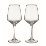 Ensemble de deux verres à vin personnalisés de 200 ml Lot verres Wine couleur transparent