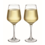 Ensemble de deux verres à vin personnalisés de 200 ml Lot verres Wine couleur transparent troisième vue