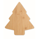 Plateau en bambou et assiettes en céramique sapin Noël Christmas Tree couleur blanc quatrième vue