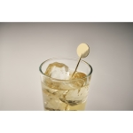 Ensemble d'agitateurs de boissons en acier doré avec logo Cocktail couleur doré troisième vue photographique