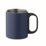 Tasse inox personnalisable pas chère à double paroi de 300 ml Robust couleur bleu ultramarine