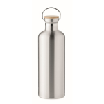 Grande gourde isotherme avec poignée pliable en métal 1,5 L Clip couleur argenté